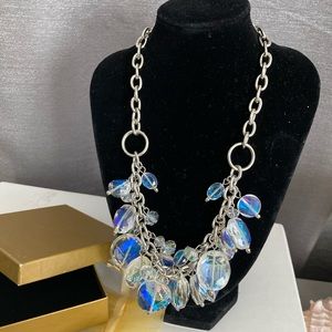 Beautiful iridescent color statement necklace